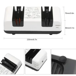 The Culinary Kit Küche & Esszimmer-Elektrischer Messerschärfer – Professionelles Küchenwerkzeug für präzise Schneidkantenpflege