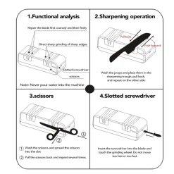 The Culinary Kit Küche & Esszimmer-Elektrischer Messerschärfer – Professionelles Küchenwerkzeug für präzise Schneidkantenpflege