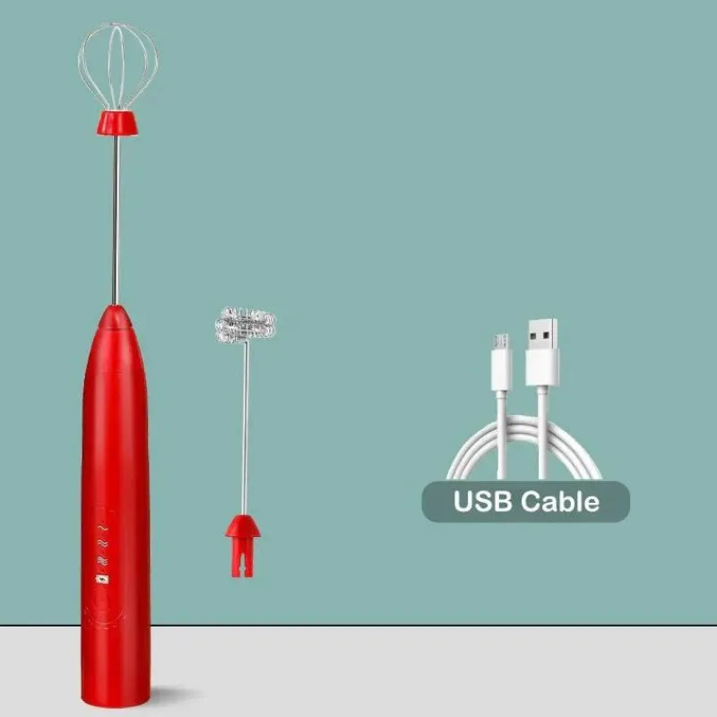 Tom Küche & Esszimmer-Elektrischer Milchaufschäumer – 3-Gang-Schneebesenmixer für Latte- und Kaffeeschaum