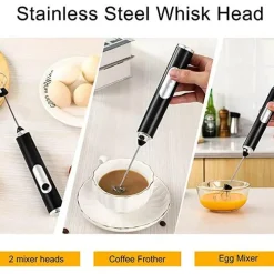 Tom Küche & Esszimmer-Elektrischer Milchaufschäumer – 3-Gang-Schneebesenmixer für Latte- und Kaffeeschaum
