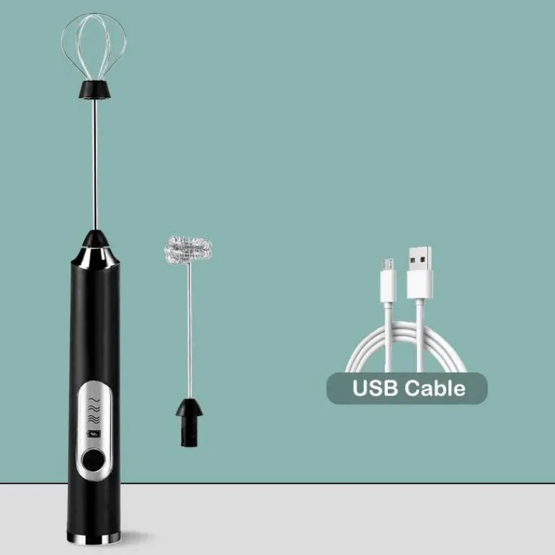 Tom Küche & Esszimmer-Elektrischer Milchaufschäumer – 3-Gang-Schneebesenmixer für Latte- und Kaffeeschaum