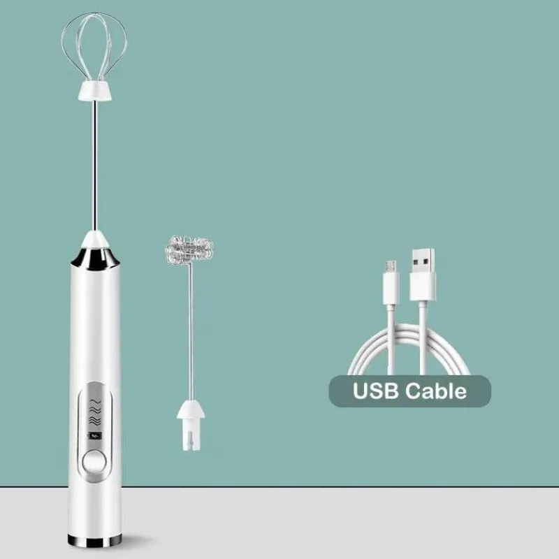 Tom Küche & Esszimmer-Elektrischer Milchaufschäumer – 3-Gang-Schneebesenmixer für Latte- und Kaffeeschaum