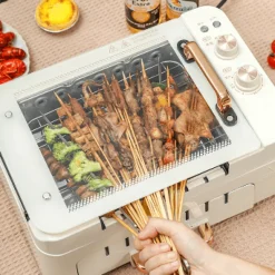 Adventure Basecamp Camping Im Freien|Küche & Esszimmer-Elektrischer rotierender rauchfreier Grillofen