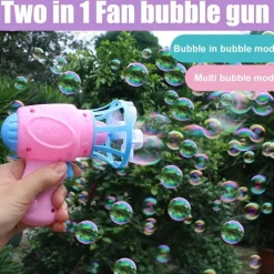 The Decor Haven Babyspielzeug-Elektrischer Seifenblasenblumen-Ventilator – Lustiges Outdoor-Spielzeug für Kinder