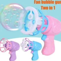 The Decor Haven Babyspielzeug-Elektrischer Seifenblasenblumen-Ventilator – Lustiges Outdoor-Spielzeug für Kinder