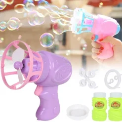 The Decor Haven Babyspielzeug-Elektrischer Seifenblasenblumen-Ventilator – Lustiges Outdoor-Spielzeug für Kinder