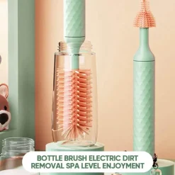 Kinder Little Nest Kinderwagen & Zubehör|Küche & Esszimmer-Elektrischer Silikon-Flaschenreiniger – Rotierendes Geschirrspülwerkzeug