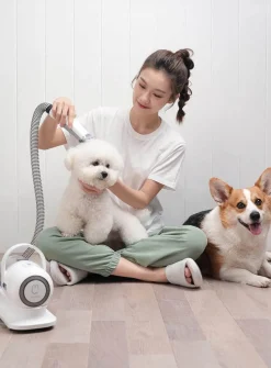 Furendo Haustierzubehör|Reinigungswerkzeuge Für Haustiere-Elektrischer Staubsauger für die Tierpflege – 6-in-1-Fellpflegegerät und -Reiniger