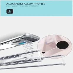 Tranquil Waters Badezimmer-Elektrischer Teleskop-Wäscheständer - Automatischer Wäschetrockner mit Fernbedienung