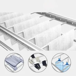 Tranquil Waters Badezimmer-Elektrischer Teleskop-Wäscheständer - Automatischer Wäschetrockner mit Fernbedienung