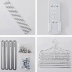 Tranquil Waters Badezimmer-Elektrischer Teleskop-Wäscheständer - Automatischer Wäschetrockner mit Fernbedienung
