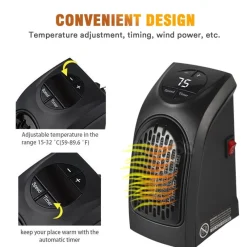 Comfort u0026 Style Gadgets Für Zuhause-Elektrischer Wandsteckdosen-Heizlüfter – Kompakte tragbare Heizlösung