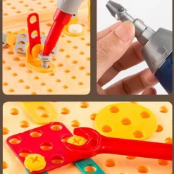 The Decor Haven Babyspielzeug-Elektrisches Bohrer-Spielzeugset für Kinder – Pädagogisches Schraubendreher-Spielset