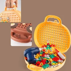 The Decor Haven Babyspielzeug-Elektrisches Bohrer-Spielzeugset für Kinder – Pädagogisches Schraubendreher-Spielset