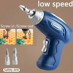 The Decor Haven Babyspielzeug-Elektrisches Bohrer-Spielzeugset für Kinder – Pädagogisches Schraubendreher-Spielset
