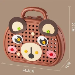 The Decor Haven Babyspielzeug-Elektrisches Bohrer-Spielzeugset für Kinder – Pädagogisches Schraubendreher-Spielset