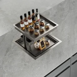 Space Savvy Küche & Esszimmer-Elektrisches verstecktes Küchenaufbewahrungssystem - intelligenter Platzsparer