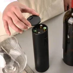 Plates u0026 More Küche & Esszimmer-Elektrisches Weinöffner-Set – Automatisches Weinwerkzeug mit Folienschneider