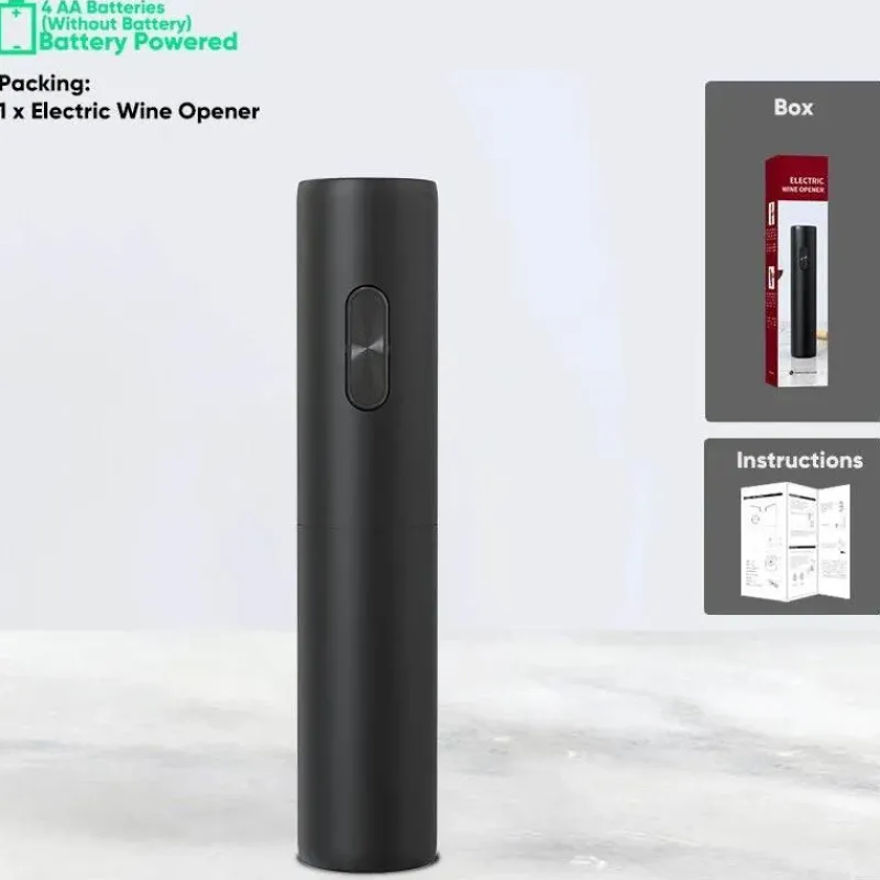 Plates u0026 More Küche & Esszimmer-Elektrisches Weinöffner-Set – Automatisches Weinwerkzeug mit Folienschneider