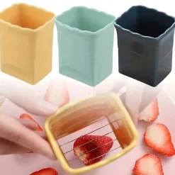 Timeless Touch Küche & Esszimmer-Erdbeerschneider – Tragbarer Obst- und Gemüseschneider fürs Camping