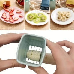 Timeless Touch Küche & Esszimmer-Erdbeerschneider – Tragbarer Obst- und Gemüseschneider fürs Camping