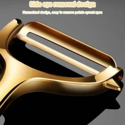 Tom Küche & Esszimmer-Ergonomischer Y-Schäler aus Edelstahl für Obst und Gemüse