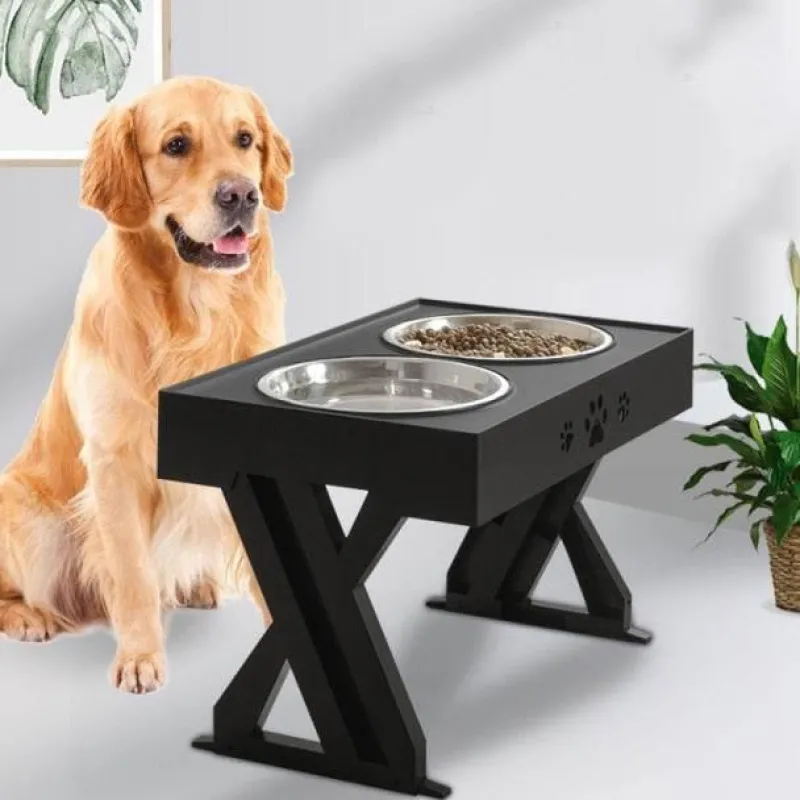 Furry Haven Haustierzubehör|Tierfütterung-Erhöhter, verstellbarer Futternapf für Haustiere – Ständer für Hunde- und Katzennäpfe