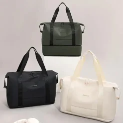 BagAura Taschen & Geldbörsen-Erweiterbare Reisetasche, wasserabweisend, leicht, mit Schuhfach