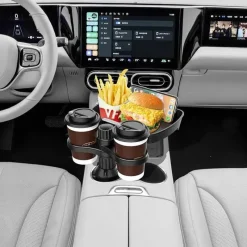 Wild u0026 Free Gear Autozubehör|Automobilindustrie-Erweiterbarer Getränkehalter für Snacktische im Auto – Multifunktionales Reisezubehör