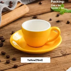 Plates u0026 More Küche & Esszimmer-Espresso-Kaffeetassen-Set aus Keramik – Teetassen und Becher aus Keramik zum Frühstück