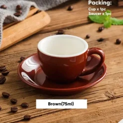 Plates u0026 More Küche & Esszimmer-Espresso-Kaffeetassen-Set aus Keramik – Teetassen und Becher aus Keramik zum Frühstück