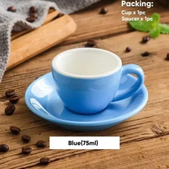 Plates u0026 More Küche & Esszimmer-Espresso-Kaffeetassen-Set aus Keramik – Teetassen und Becher aus Keramik zum Frühstück