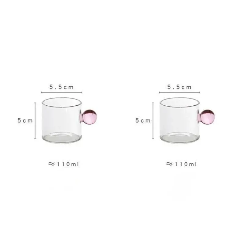 Plates u0026 More Küche & Esszimmer-Espressotassen-Set aus Glas – 110 ml Kaffeebecher mit Untertassen