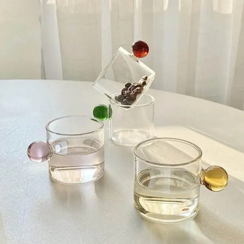 Plates u0026 More Küche & Esszimmer-Espressotassen-Set aus Glas – 110 ml Kaffeebecher mit Untertassen