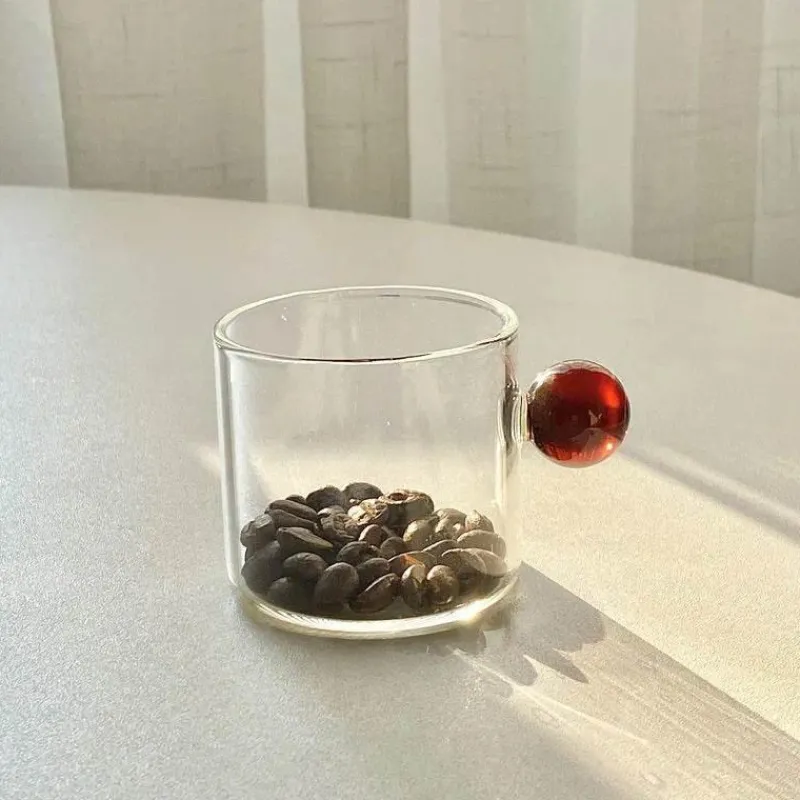 Plates u0026 More Küche & Esszimmer-Espressotassen-Set aus Glas – 110 ml Kaffeebecher mit Untertassen