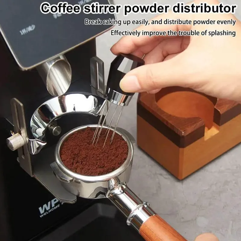 Tom Küche & Esszimmer-Espresso-Verteilerwerkzeug – WDT Kaffeestampfer und Rührer aus Aluminiumlegierung