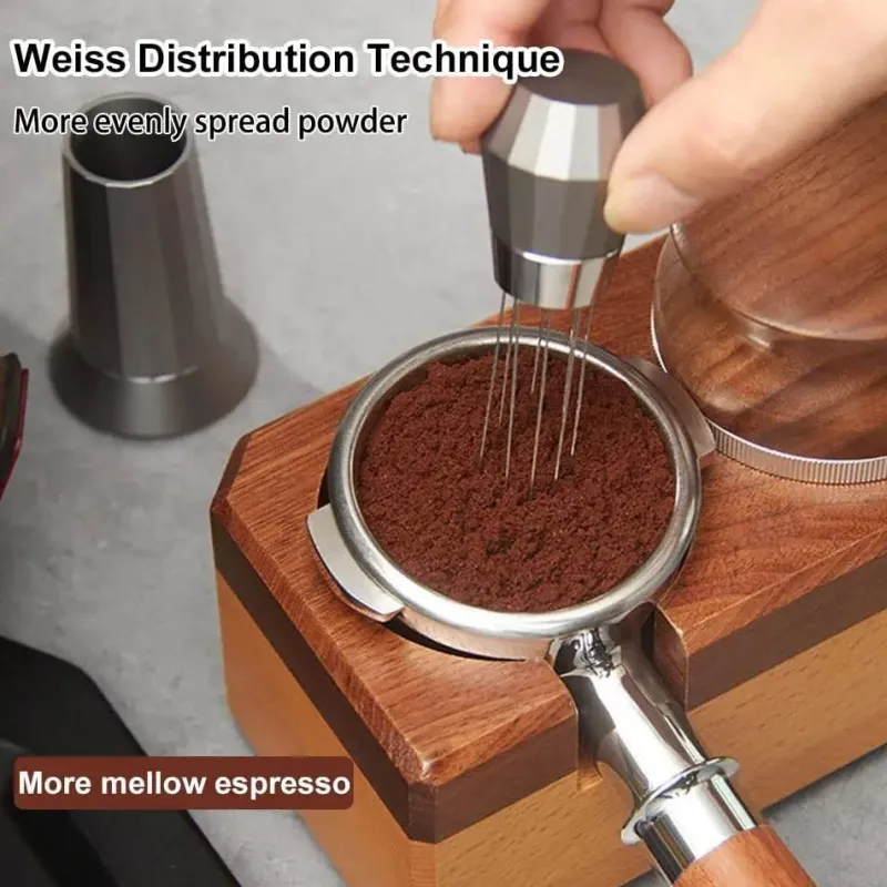 Tom Küche & Esszimmer-Espresso-Verteilerwerkzeug – WDT Kaffeestampfer und Rührer aus Aluminiumlegierung