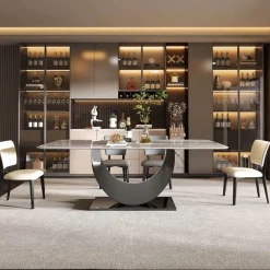 The Lounge Loft Möbel-Esstisch Silvia aus Marmor – Moderne, elegante Möbel für schicke Essbereiche