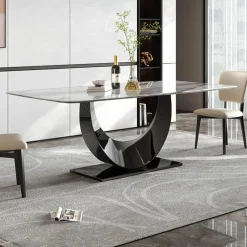 The Lounge Loft Möbel-Esstisch Silvia aus Marmor – Moderne, elegante Möbel für schicke Essbereiche