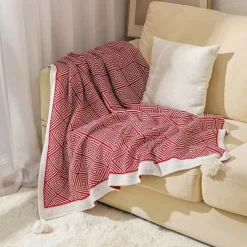 Wrap u0026 Relax Bettzeug-Ethnische Strickdecke - Gemütliches Sofadekor