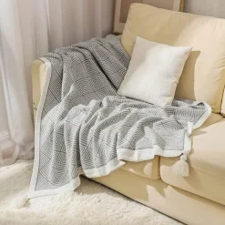 Wrap u0026 Relax Bettzeug-Ethnische Strickdecke - Gemütliches Sofadekor