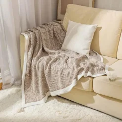 Wrap u0026 Relax Bettzeug-Ethnische Strickdecke - Gemütliches Sofadekor