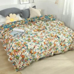 Snug u0026 Soft Bettzeug-Europäische Baumwollgaze-Überwurfdecke - Weicher, leichter Sofabezug