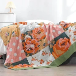 Wrap u0026 Relax Bettzeug-Europäische Baumwollgaze-Überwurfdecke - Leichter Sofa- und Bettüberwurf