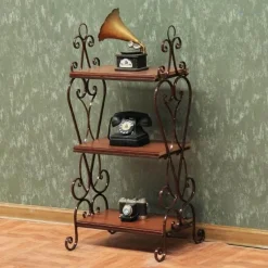 Cozy Living Möbel-Europäisches Bücherregal aus Eisen – stilvolle, geerdete Wohndekoration