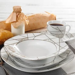 Elegance at the Table Küche & Esszimmer-Eurydome Porzellan-Tafelservice – Elegantes Esstischgeschirr