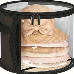 Room to Spare Aufbewahrung Und Organisation-Extra große Hutaufbewahrungsbox – Robuster Kunststoff-Organizer mit transparentem Fenster