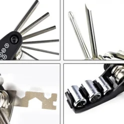 Roam Ready Fahrräder & Verkehr|Outdoor-Artikel-Fahrradreparaturwerkzeug 15-in-1 – Multifunktionales Taschen-Wartungsset