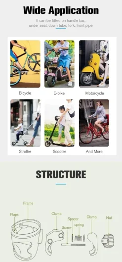 Decor Fahrräder & Verkehr-Fahrrad-Telefonhalter - Zubehör für die Getränkehalterung am Lenker