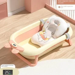 Kinder The Blissful Bath Kinderwagen & Zubehör|Badezimmer-Faltbare Babybadewanne - Temperatursensoranzeige
